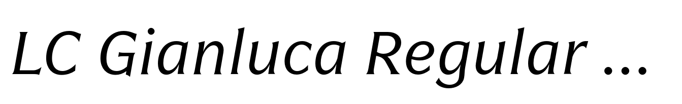 LC Gianluca Regular Italic